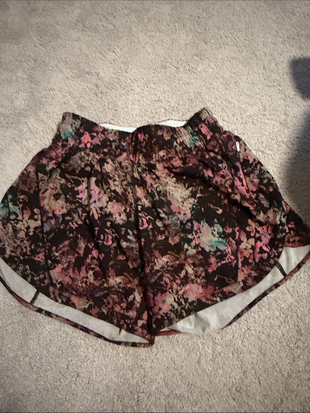 lululemon athletica Black Floral Athletic Shorts